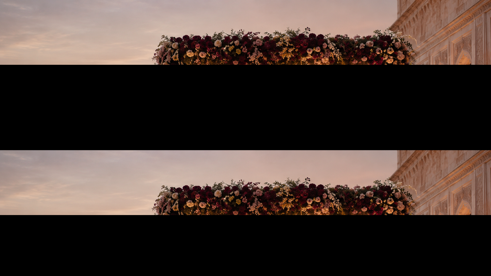 Wedding concept: An evening in bloom